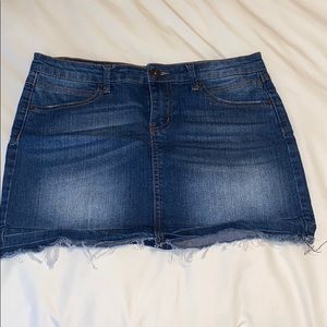 Mini denim skirt